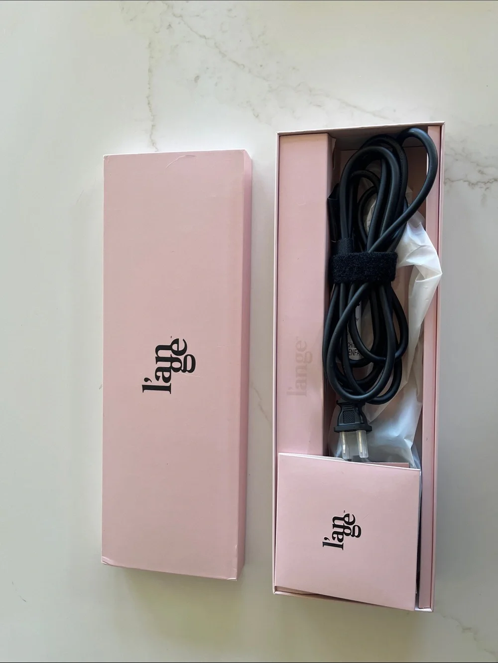 New Lange Rose Gold Mini Hair Straightener Brush